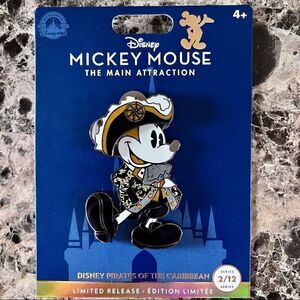 Mickey Mouse Main Attraction Pin Pirates of the Caribbean Limited Release New